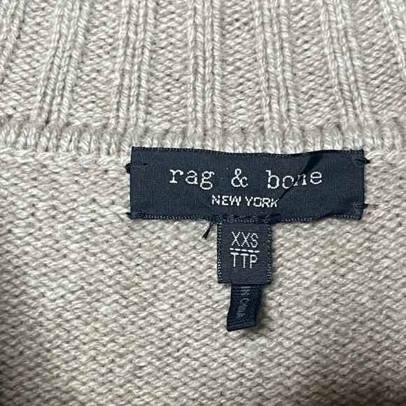 Rag & Bone Danica Wool Cashmere Cardigan in oatmeal sz XXS - Picture 2 of 7